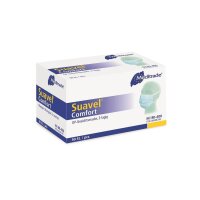 600 Suavel  Comfort - Typ II - blau - unsteril - Mundschutz - 3-lagig
