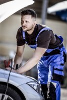 Arbeitshose Nitras Motion Tex Plus Latzhose | blau | 245 g/qm | Gr. 24 - 110