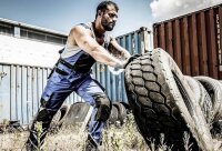 Arbeitshose Nitras Motion Tex Pro FX Latzhose | blau | Stretch | Gr. 24 - 110