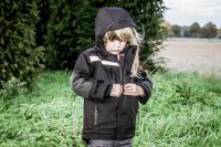 Nitras Motion Tex Kids Winter-Softshelljacke | ab Gr. 98/104 | Arbeitsjacke | schwarz