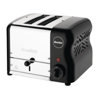 Rowlett Esprit 2 Slot Toaster Jet Black | Edelstahl | mit Sandwichkäfig
