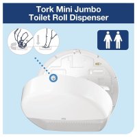 Tork Mini Jumbo Toilettenpapierspender | weiß