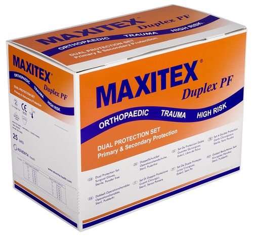 100 Sets Maxitex Duplex PF OP-Handschuhe - versch. Größen - steril - puderfrei