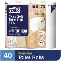 Tork extra weiches Toilettenpapier | 3-lagig | weiß | 40 Rollen
