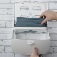 Jantex Papierhandtuchspender | weiß | Kunststoff | Handtuchspender