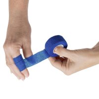 3 Beesana Safecut - Fingerverband - Pflaster - blau - 2,5 cm x 4,5 m