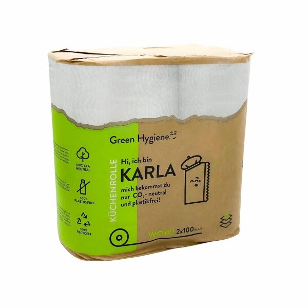 Küchenrollen KARLA - 100% recycled - 3-lagig - 18 Rollen