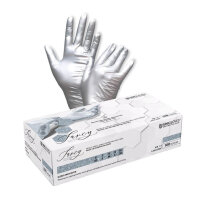 Einweghandschuhe Fancy Silver - puderfrei - Gr. XS - XL - 1000 Nitrilhandschuhe