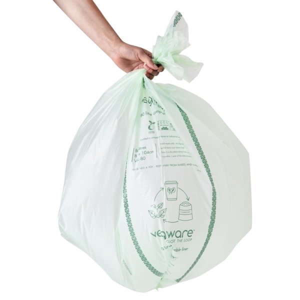 Vegware Biobag kompostierbare Müllsäcke | 80L | 240 Abfallsäcke