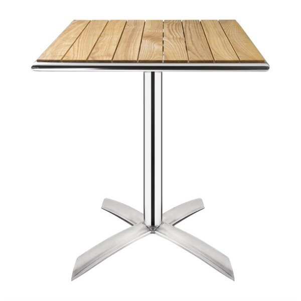 Bolero quadratischer klappbarer Tisch Eschenholz - 1 Bein - 60cm