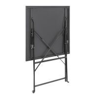 Bolero quadratischer klappbarer Terrassentisch - Stahl - schwarz - 60cm