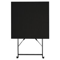 Bolero quadratischer klappbarer Terrassentisch - Stahl - schwarz - 60cm