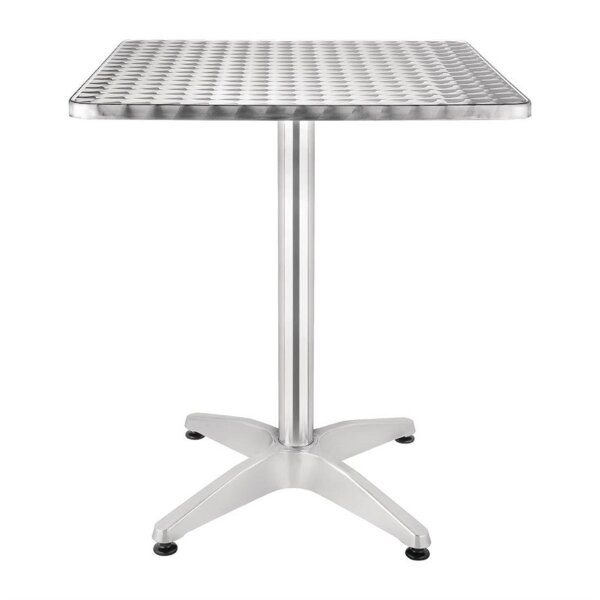 Bolero quadratischer Bistrotisch - Edelstahl - silber - 70 x 70cm