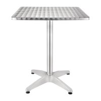 Bolero quadratischer Bistrotisch - Edelstahl - silber -...