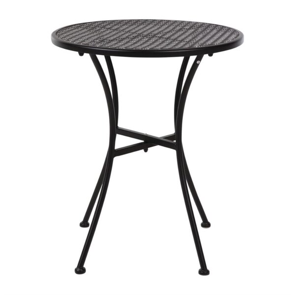 Bolero runder Bistrotisch in schlankem Design - Stahl - schwarz - 60cm