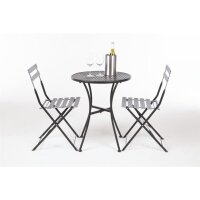 Bolero runder Bistrotisch in schlankem Design - Stahl -...