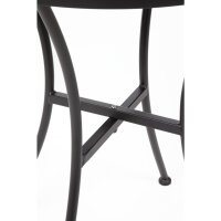 Bolero runder Bistrotisch in schlankem Design - Stahl - schwarz - 60cm