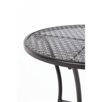 Bolero runder Bistrotisch in schlankem Design - Stahl - schwarz - 60cm