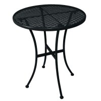 Bolero runder Bistrotisch in schlankem Design - Stahl - schwarz - 60cm
