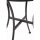 Bolero runder Bistrotisch in schlankem Design - Stahl - schwarz - 60cm