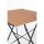 Bolero quadratischer klappbarer Terrassentisch - Holzimitat - 60cm