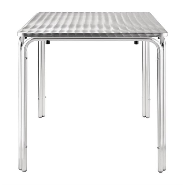 Bolero quadratischer Bistrotisch - Edelstahl - 4 Beine - 70cm