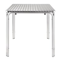 Bolero quadratischer Bistrotisch - Edelstahl - 4 Beine -...
