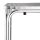 Bolero quadratischer Bistrotisch - Edelstahl - 4 Beine - 70cm