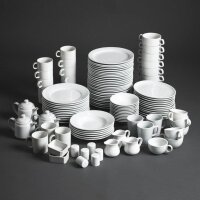 Teller Olympia Athena - rund - breiter Rand - 16,5cm - 12 Teller - Porzellan