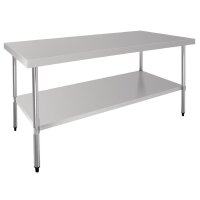 Zubereitungstisch Vogue Central Island -180cm lang - Edelstahl