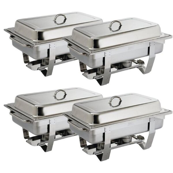 Olympia Milan Chafing-Dish - 4 Speisenbehälter - Edelstahl