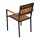 Bolero Stahl- und Akazienholzstühle mit Armlehnen | 4 Stühle