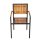 Bolero Stahl- und Akazienholzstühle mit Armlehnen | 4 Stühle