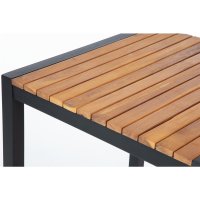 Bolero quadratischer Stahl und Akazienholz Bartisch 60cm | 1 Tisch