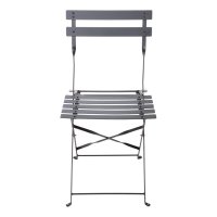 Bolero klappbare Terrassenstühle | Stahl | schwarz | 2 Stühle