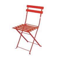 Bolero klappbare Terrassenstühle | Stahl | rot | 2...