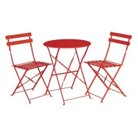 Bolero klappbare Terrassenstühle | Stahl | rot | 2 Stühle