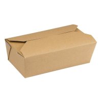 Colpac Rechteckige Speisenkartons (250 Stück) | Kraftkarton & PE