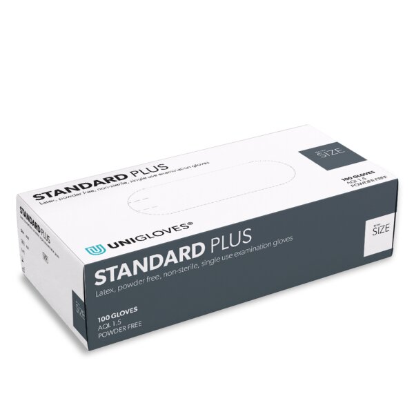 Unigloves Standard Plus Latexhandschuhe - Gr. XS - XL - 1000 Einmalhandschuhe