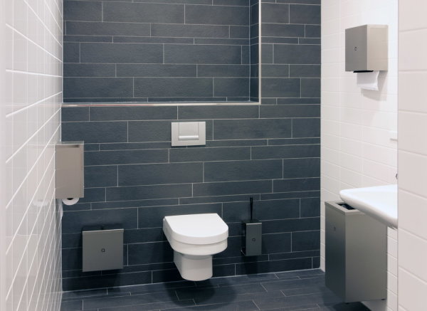Qbic-Line WC-Sitzreinigerspender - 400 ml - Edelstahl - Desinfektionsmittelspender