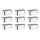 Vogue GN-Behälter Set 9 x GN1/3 100mm | Edelstahl | 9 Behälter