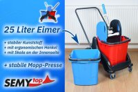 SemyTop Doppelfahrwagen - Reinigungswagen - 2 x 25 L