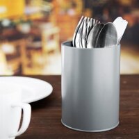 Olympia galvanisierter Besteckbecher - grau - Kunststoff - 6 Becher
