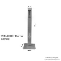 Euraneg Desinfektionssäule SD110 - Edelstahl - 450x1400x450mm
