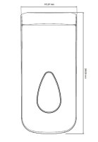 PlastiQline Seifenspender - 900 ml - Kunststoff - weiß - Wandspender