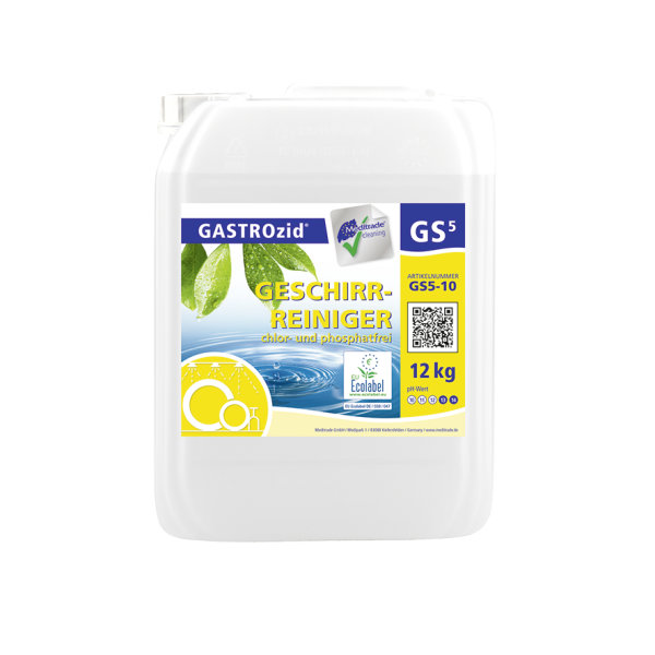 Geschirrreiniger GASTROzid GS5 - 1 x 10 L Kanister - chlor- und phosphatfrei