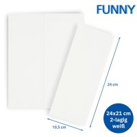 Funny Papierhandtücher | 2-lagig | ZZ/V-Falz | hochweiß | 2000 Handtücher