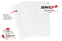 SemyTop Papierhandtücher | 2-lagig | ZZ/V-Falz | 25 x 20,5 cm | 4000 Handtücher