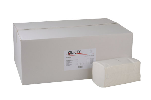Quicky Papierhandtücher | 3-lagig | hochweiß | 21 x 32cm | 2.560 Handtücher