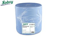 Industriepapierrolle Sobsy - 3-lagig - blau - 1 Rolle -...